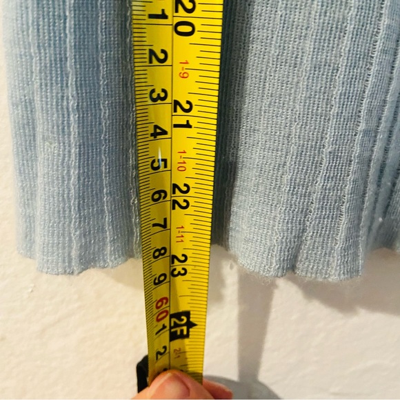 Saint Laurent Top Tank Semi-Sheer Pure Cashmere Sleeveless Blue Tank Top… - Picture 13 of 13